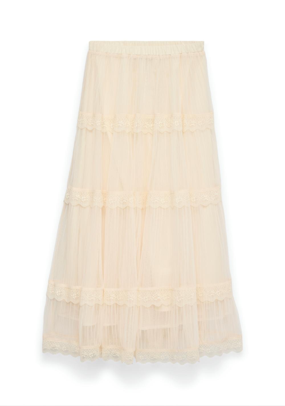 vero moda duga suknja sa cipkom bez