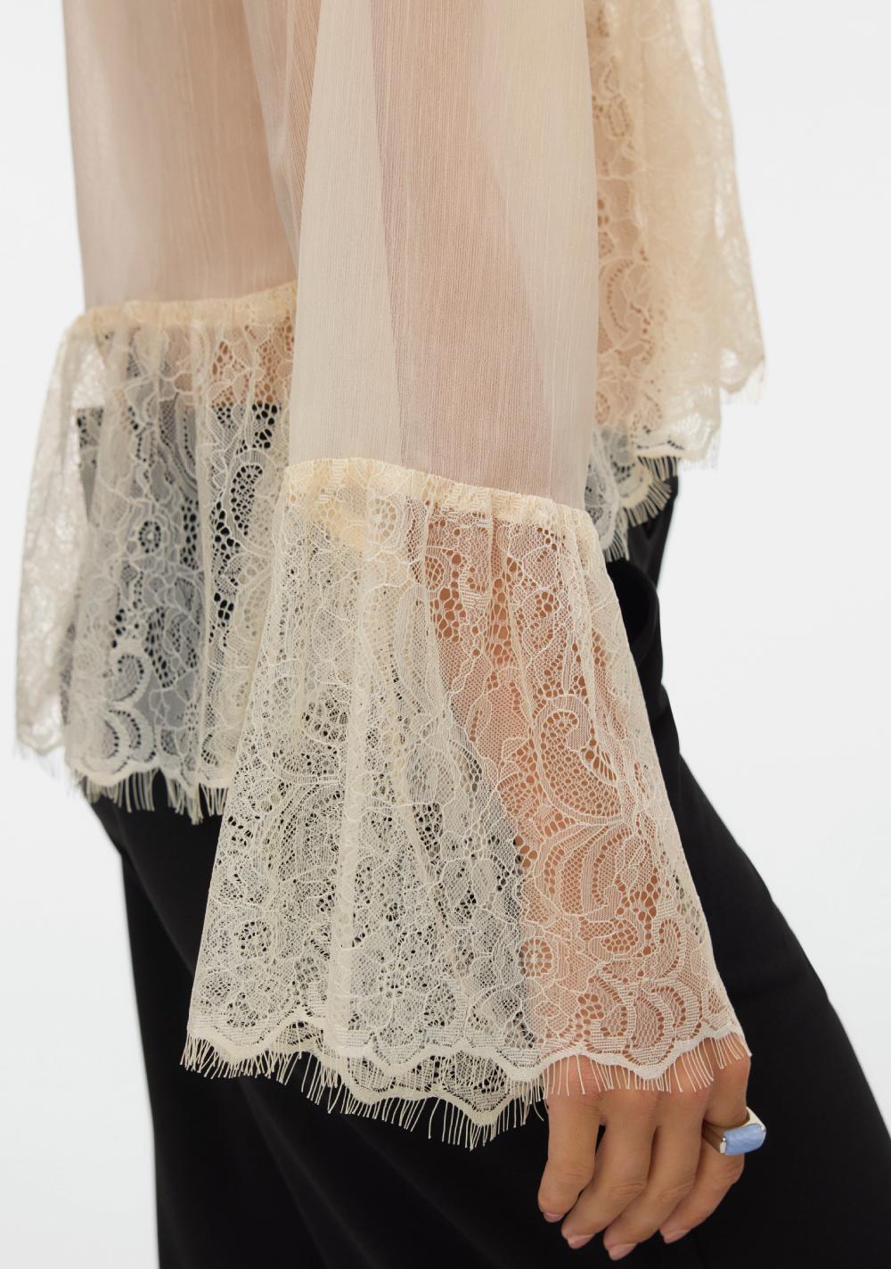 vero moda zenska cipkana bluza bez