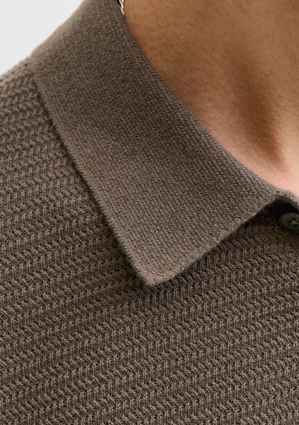 jack jones muska pletena polo majica braon