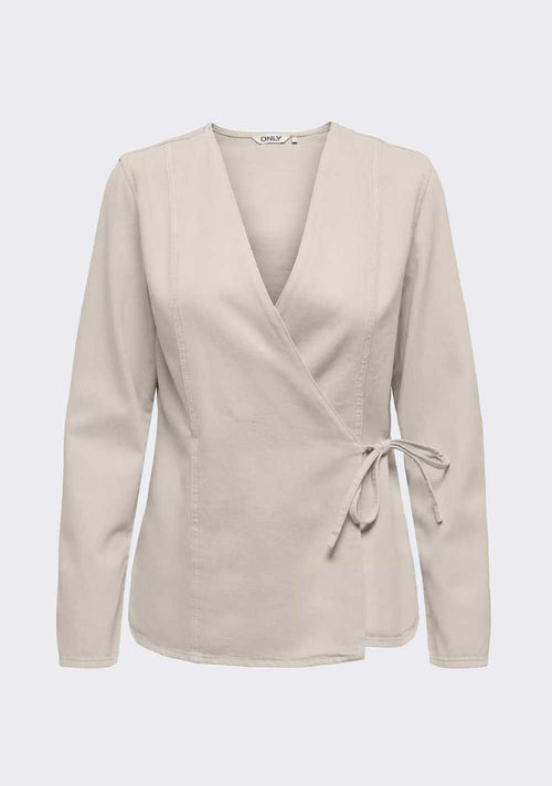 Women's blouse with waist tie - ELEGANCE