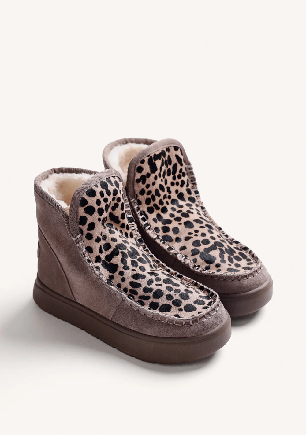 Gioseppo Ženske čizme sa krznom i leopard printom siva