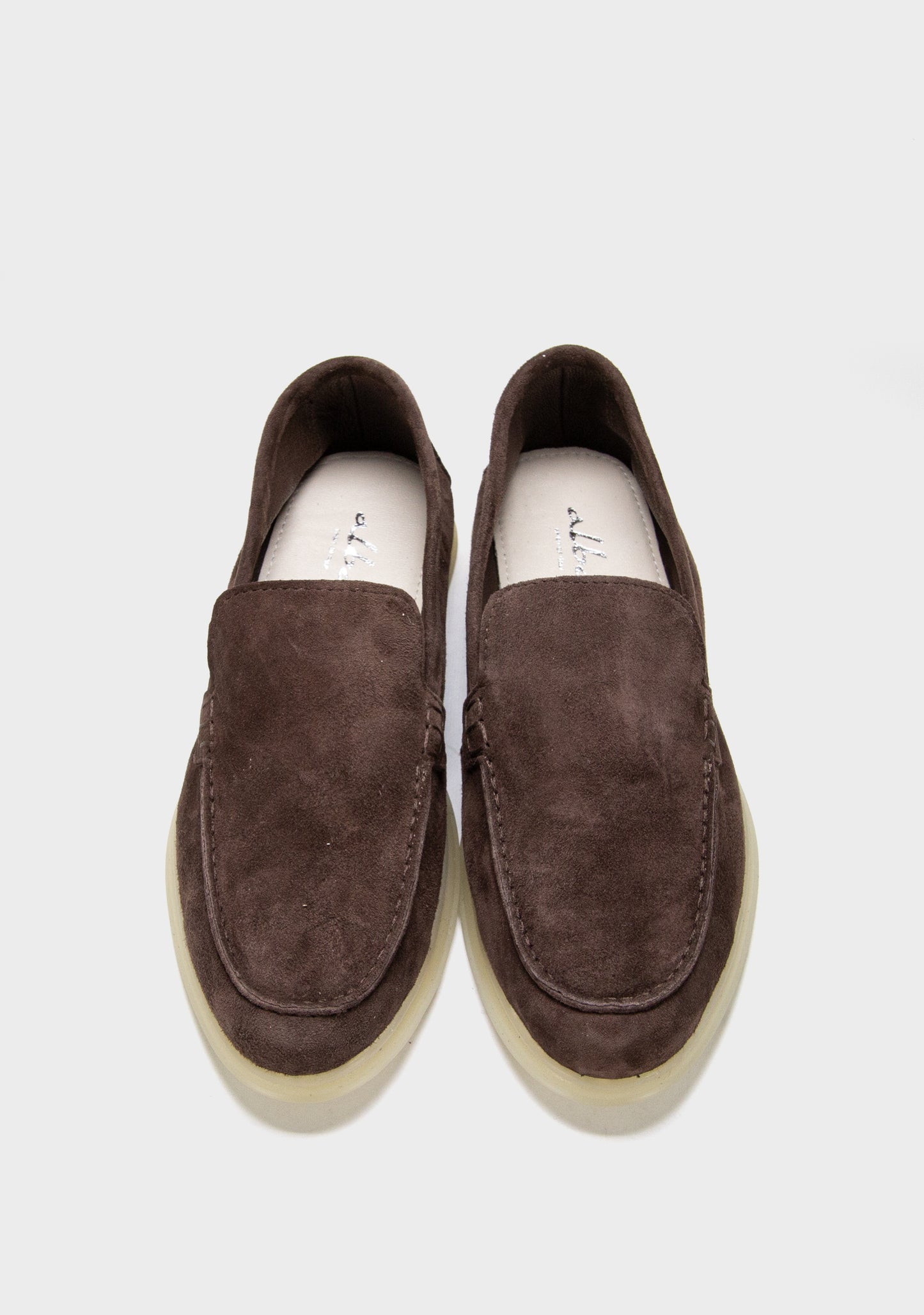 braon slip-on mokasine od velura