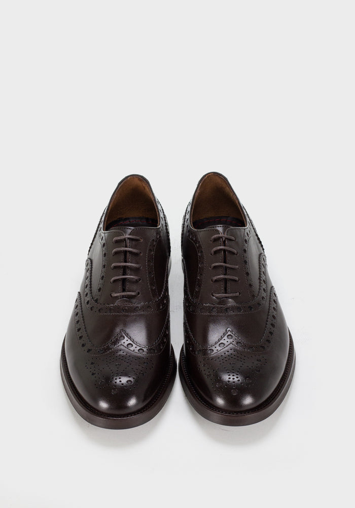 Alba Brogue muške elegantne kožne cipele braon