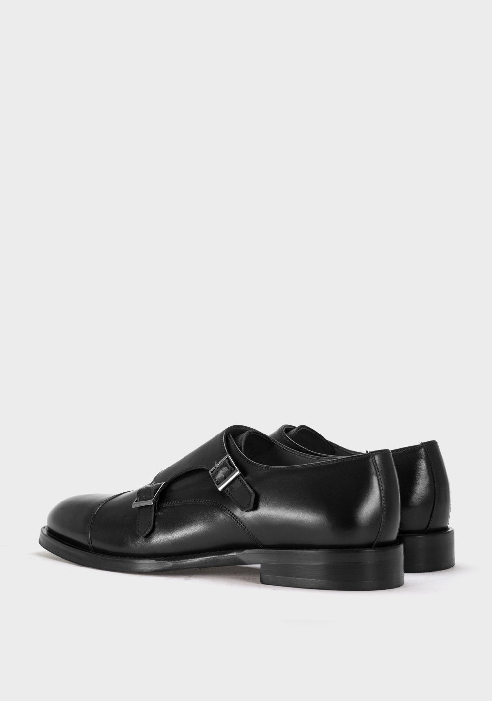 Alba Monk muške elegantne kožne cipele crna