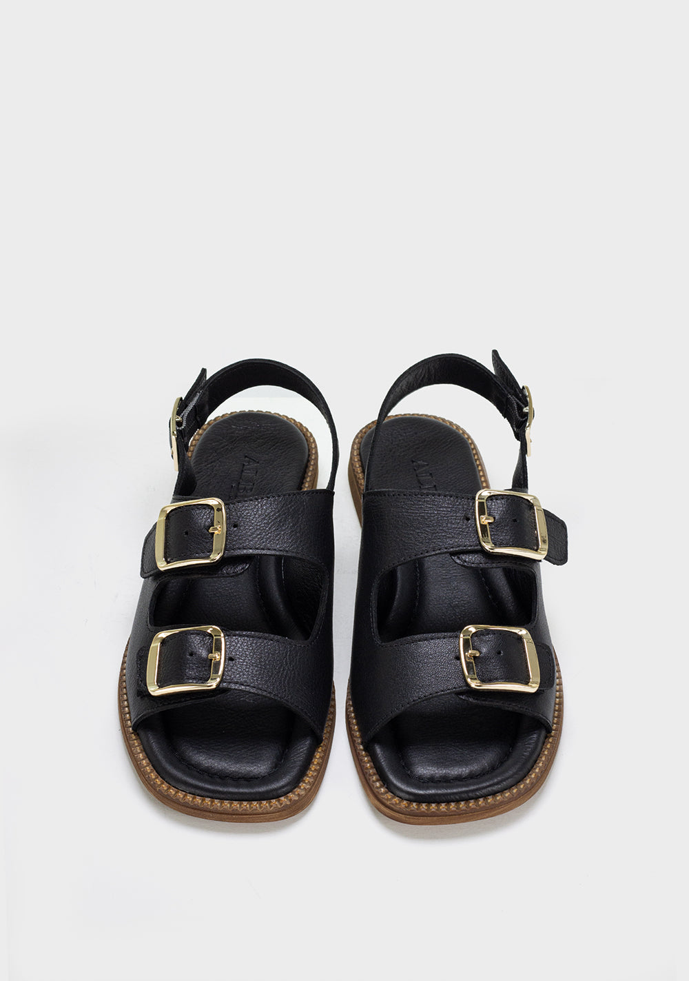 alba bianca zenske kozne sandale crna