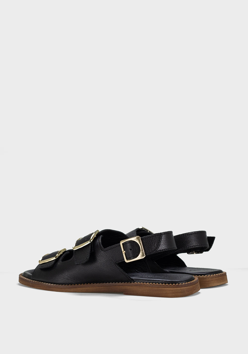 alba bianca zenske kozne sandale crna