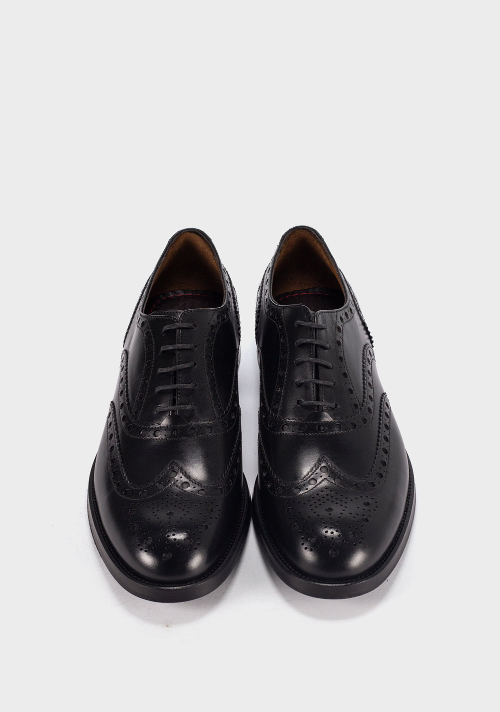 Alba Brogue muške elegantne kožne cipele crna