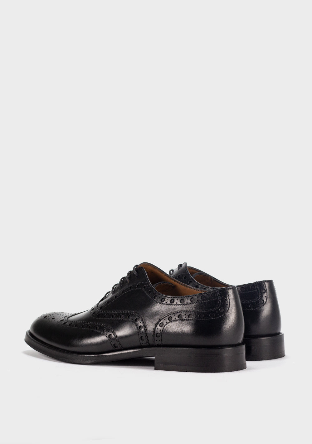 Alba Brogue muške elegantne kožne cipele crna