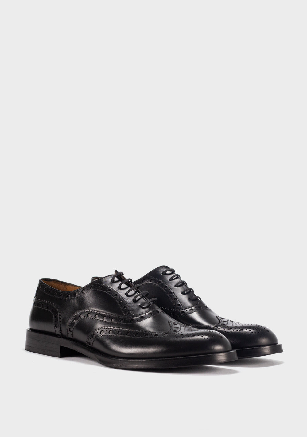 Alba Brogue muške elegantne kožne cipele crna