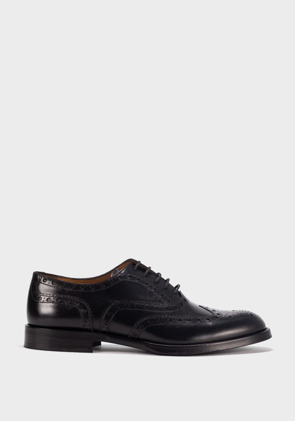 Alba Brogue muške elegantne kožne cipele crna