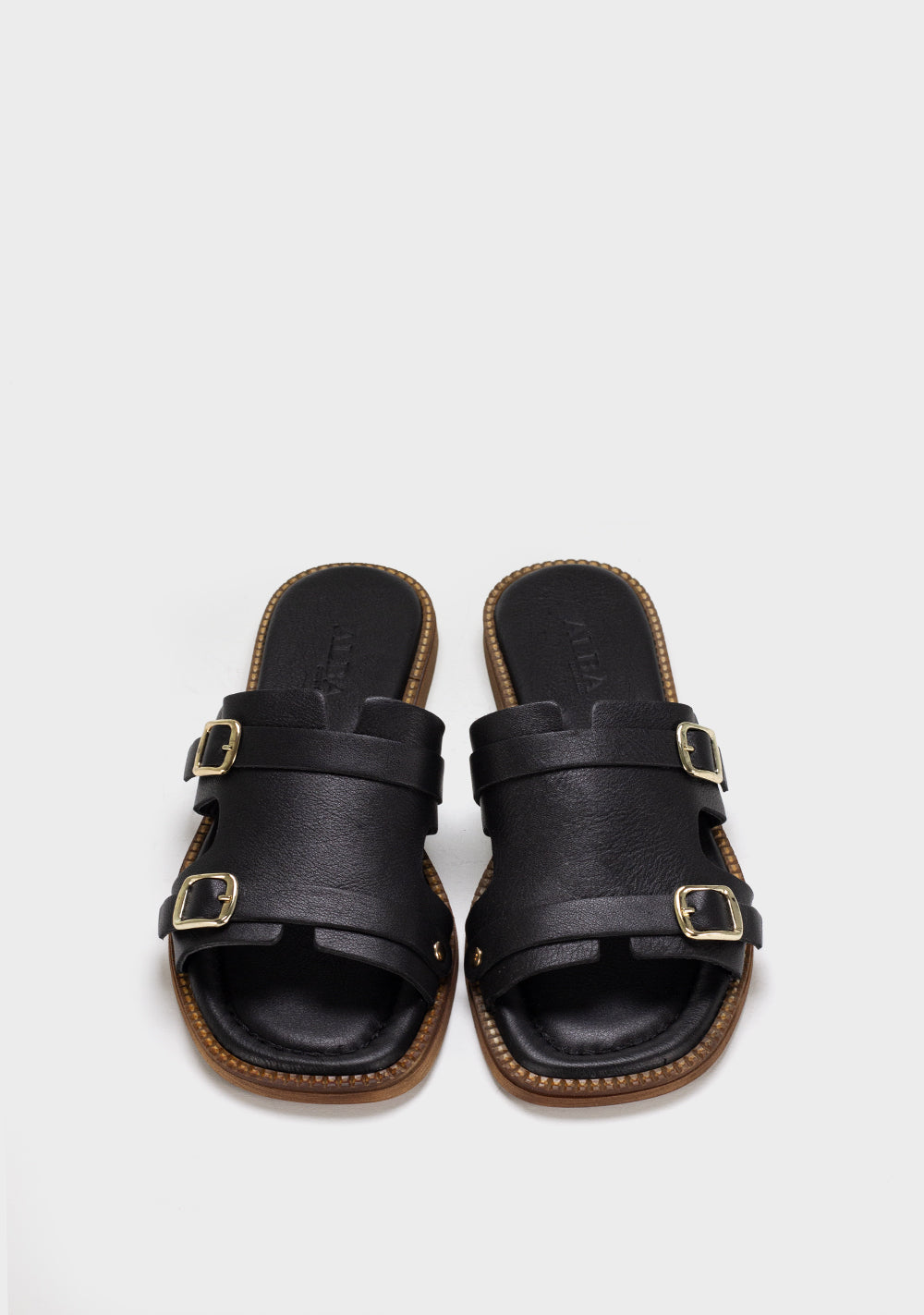 alba bella kozne zenske papuce crna