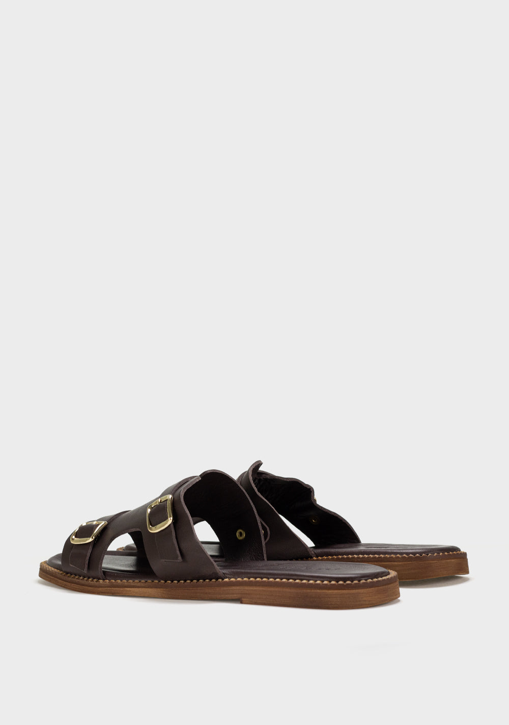 alba bella kozne zenske papuce braon