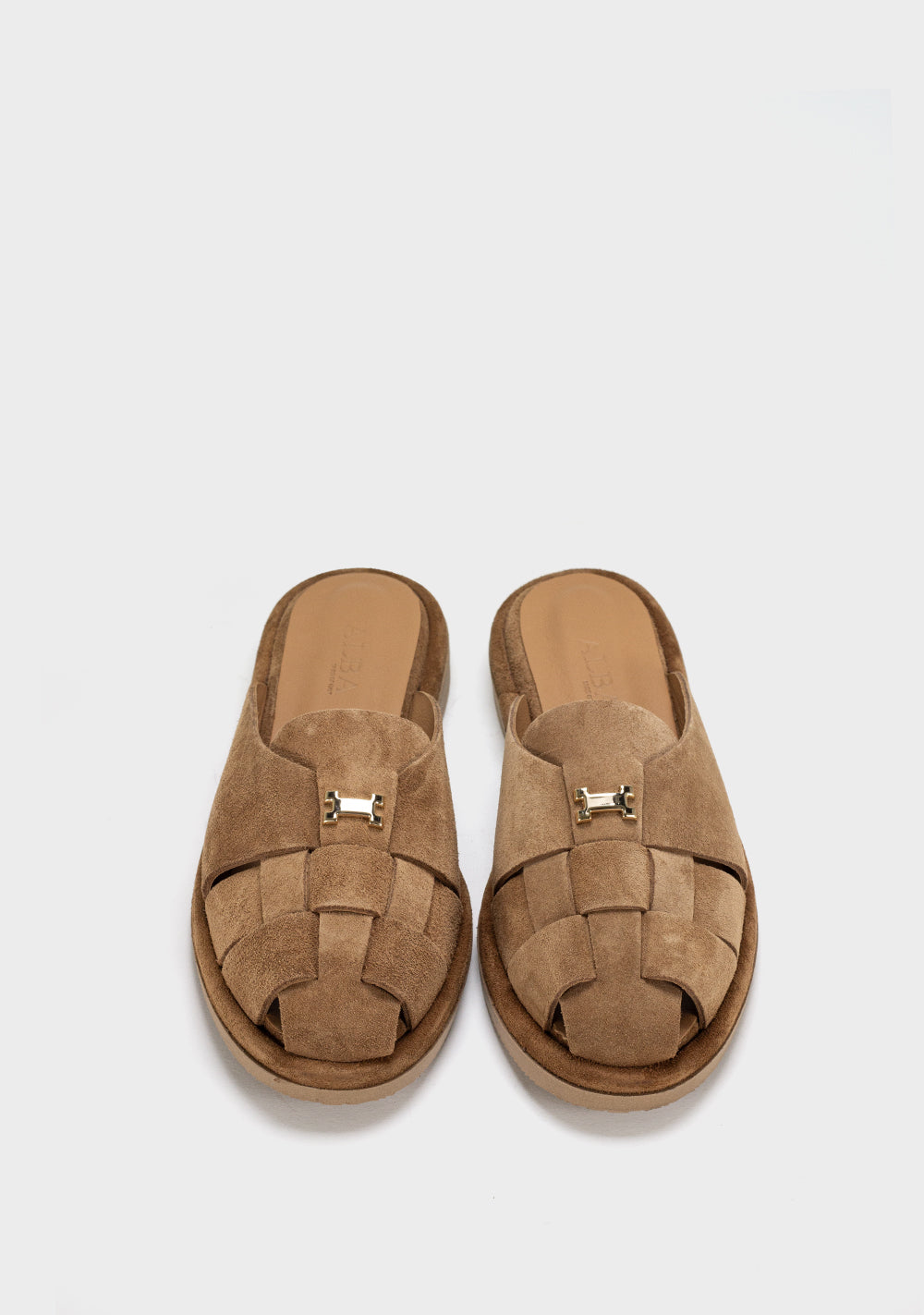 alba elena kozne zenske papuce svetlo braon