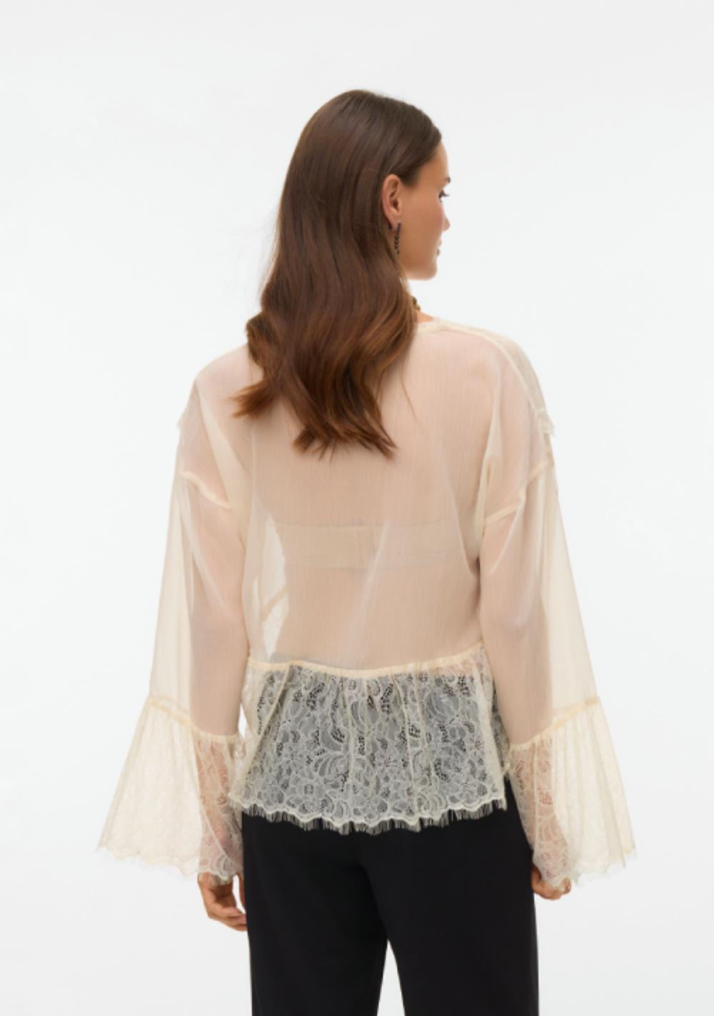 vero moda zenska cipkana bluza bez