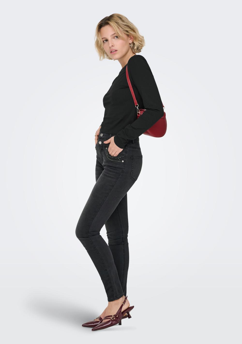 only zenski top kiss crna