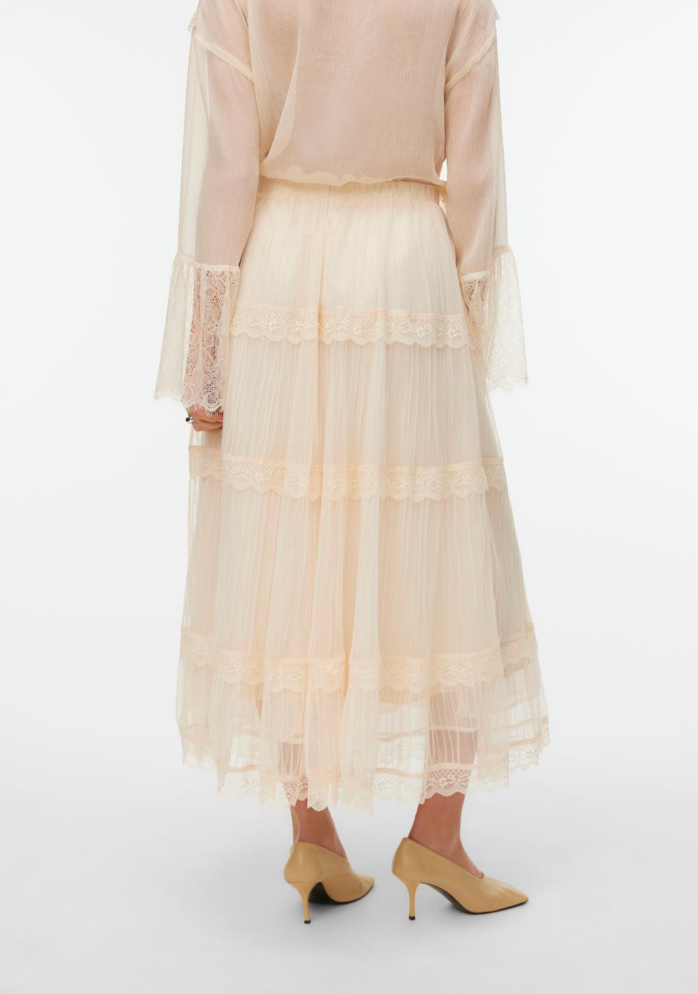 vero moda duga suknja sa cipkom bez