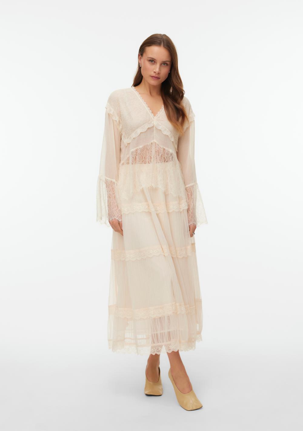 vero moda duga suknja sa cipkom bez