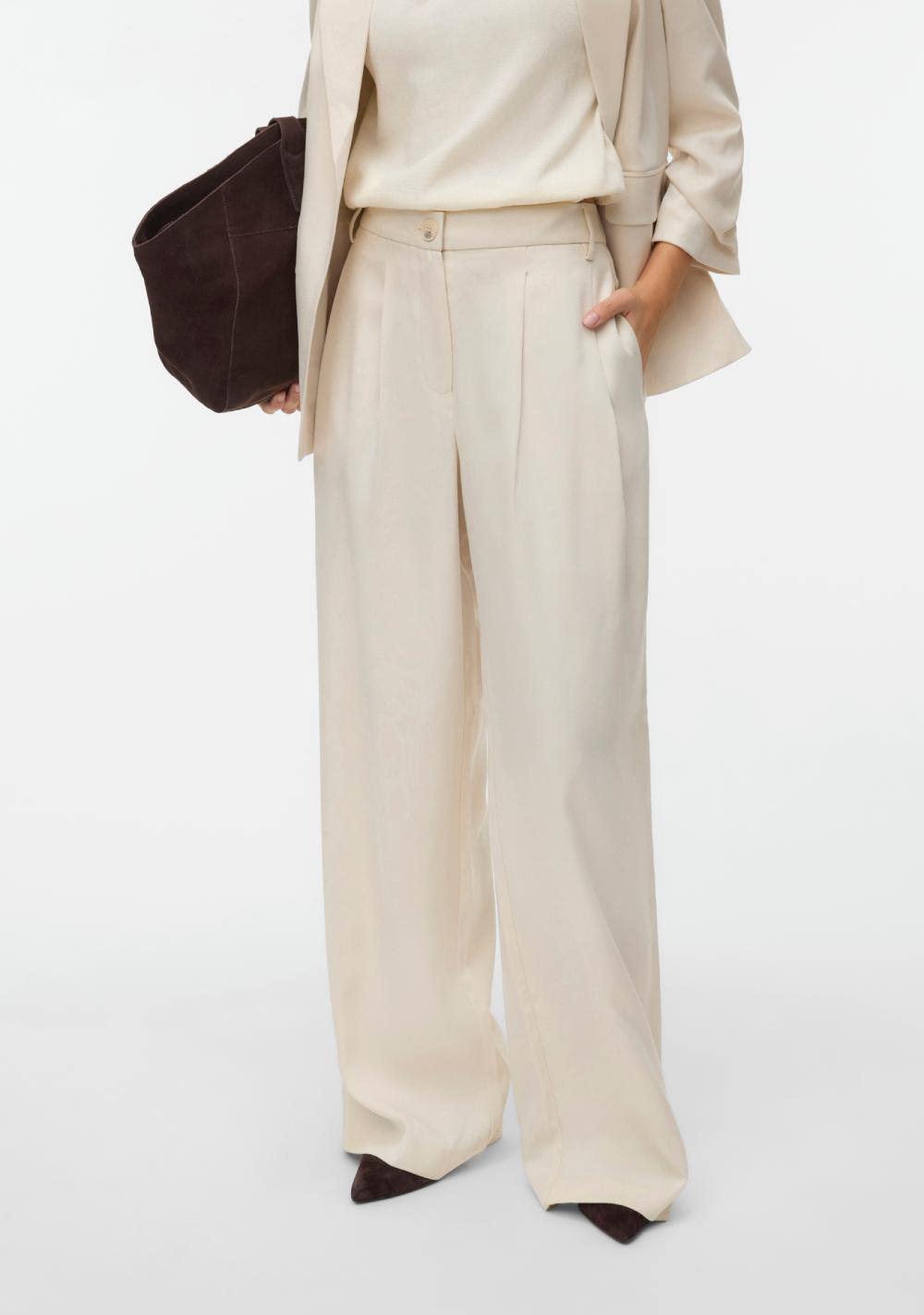 vero moda zenske elegantne siroke pantalone bez