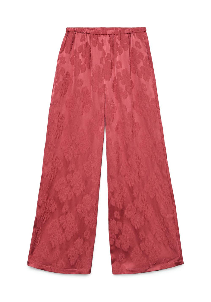 vero moda zenske siroke pantalone visokog struka crvena