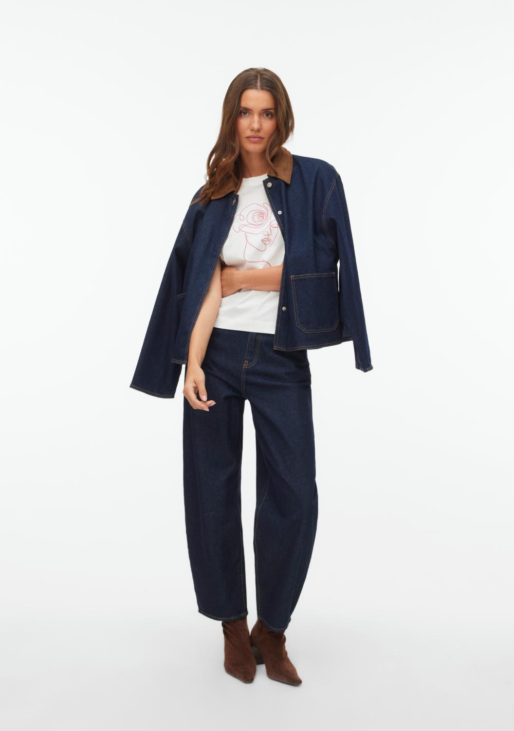 vero moda thea matte zenska majica roze