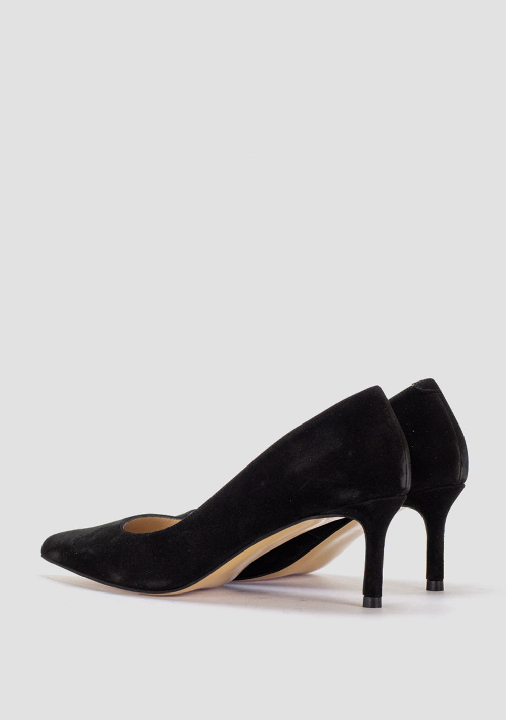 Alba Sana ženske cipele od brušene kože na štikli crna