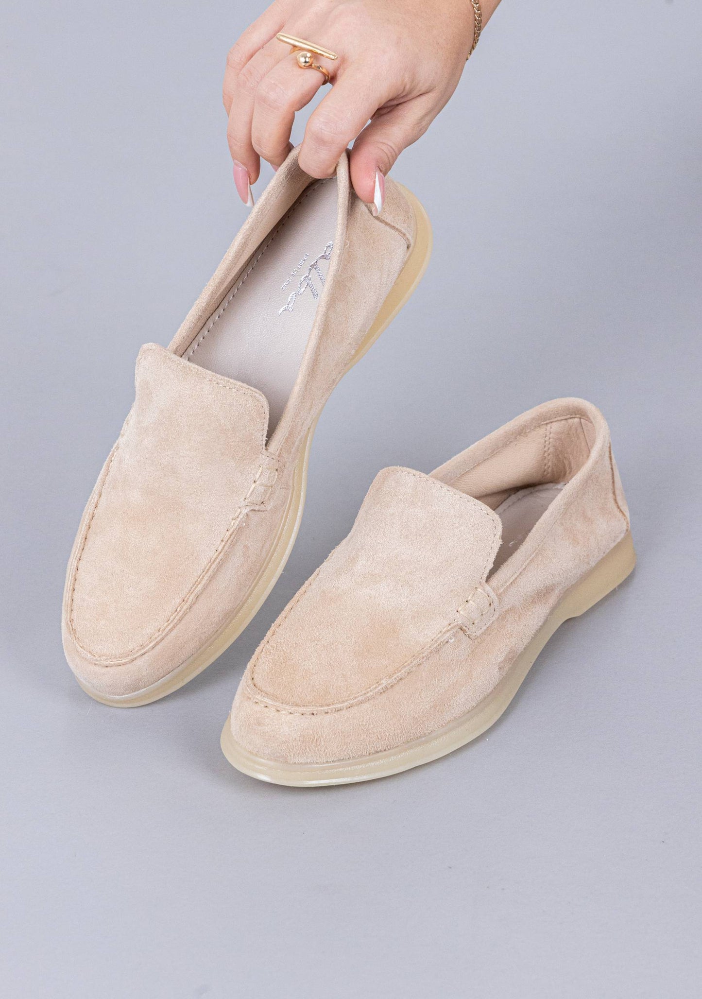 bez zenske mokasine od velura