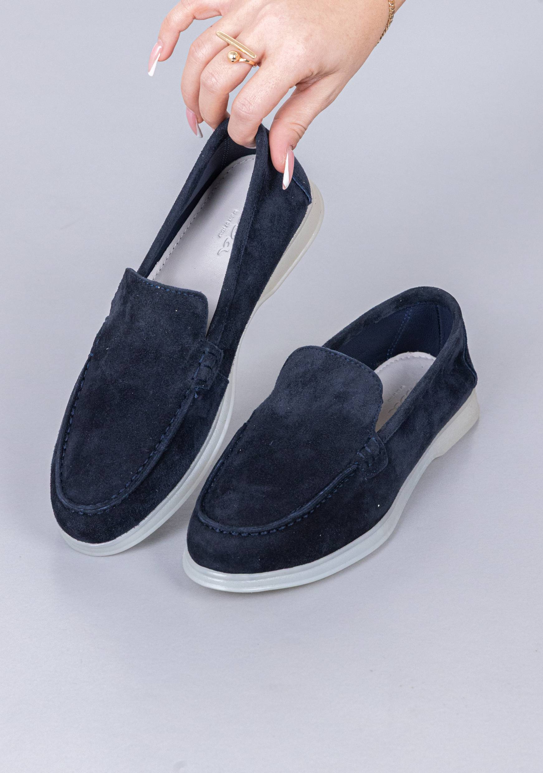 teget zenske mokasine od velura