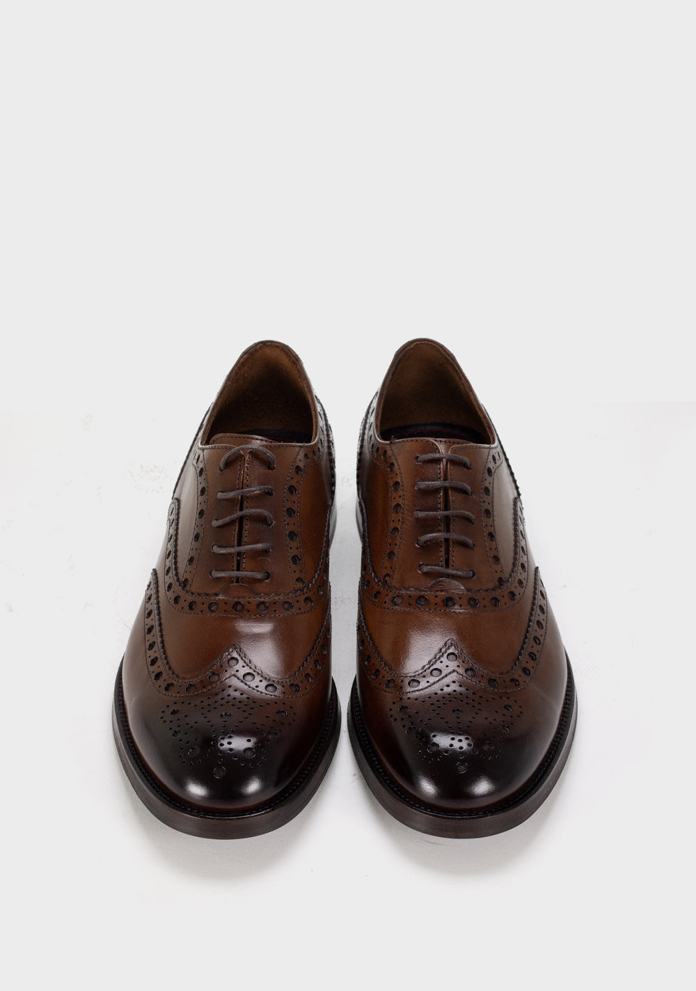 Alba Brogue muške elegantne kožne cipele svetlo braon