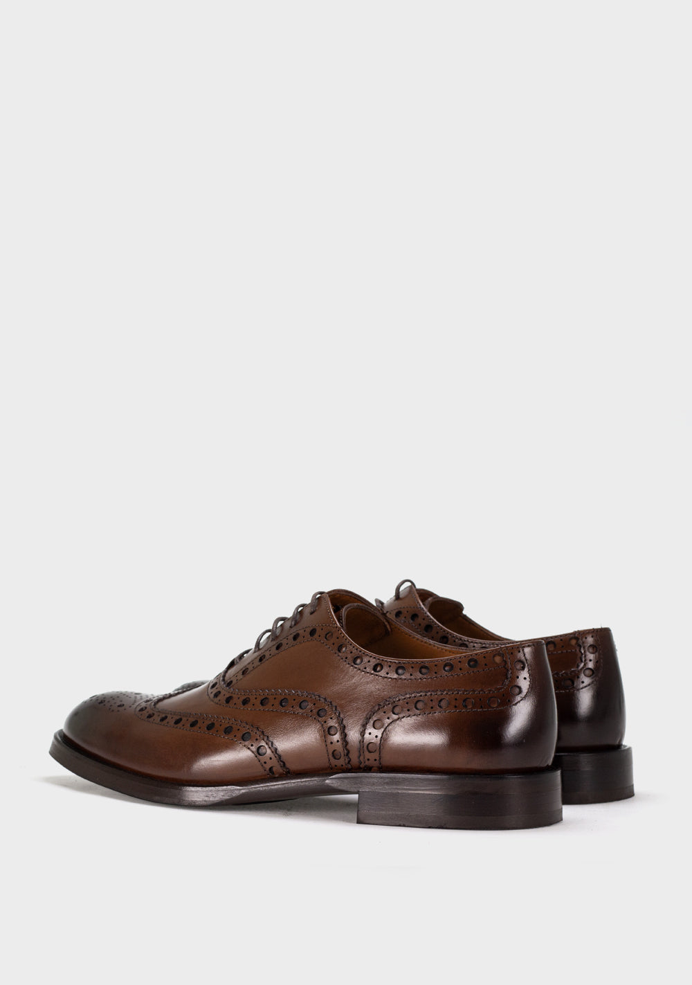 Alba Brogue muške elegantne kožne cipele svetlo braon