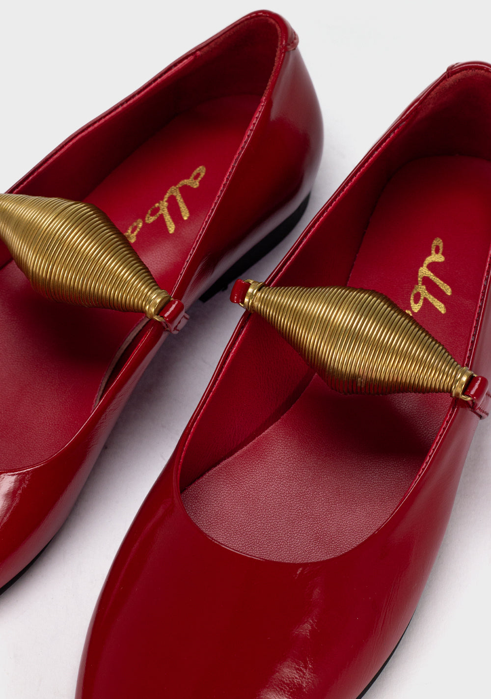 Alba Pegi ženske baletanke sa metalnim detaljem crvena