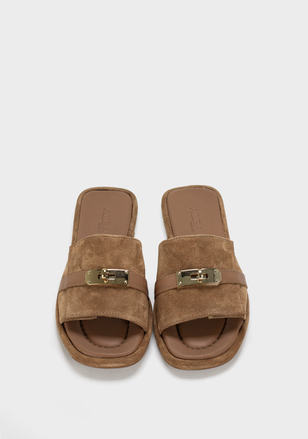 alba lora zenske kozne papuce braon