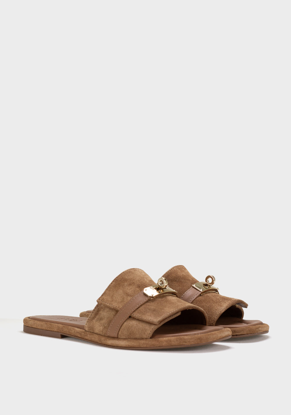 alba lora zenske kozne papuce braon