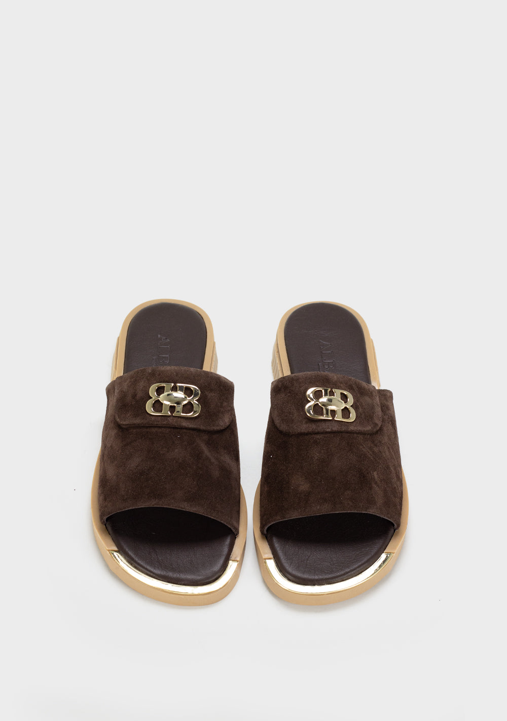 alba diana zenske kozne papuce braon