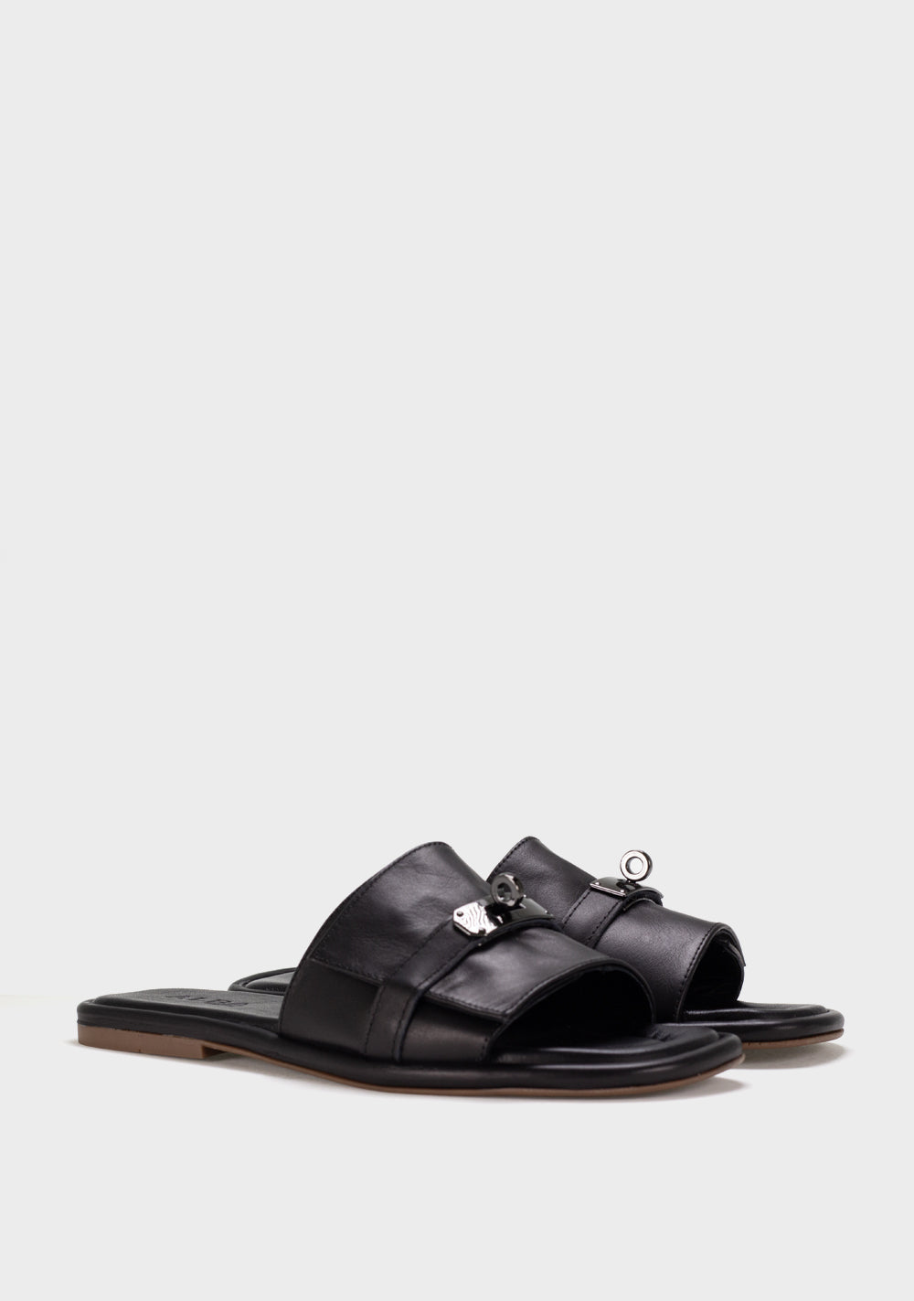 alba lora zenske kozne papuce crna