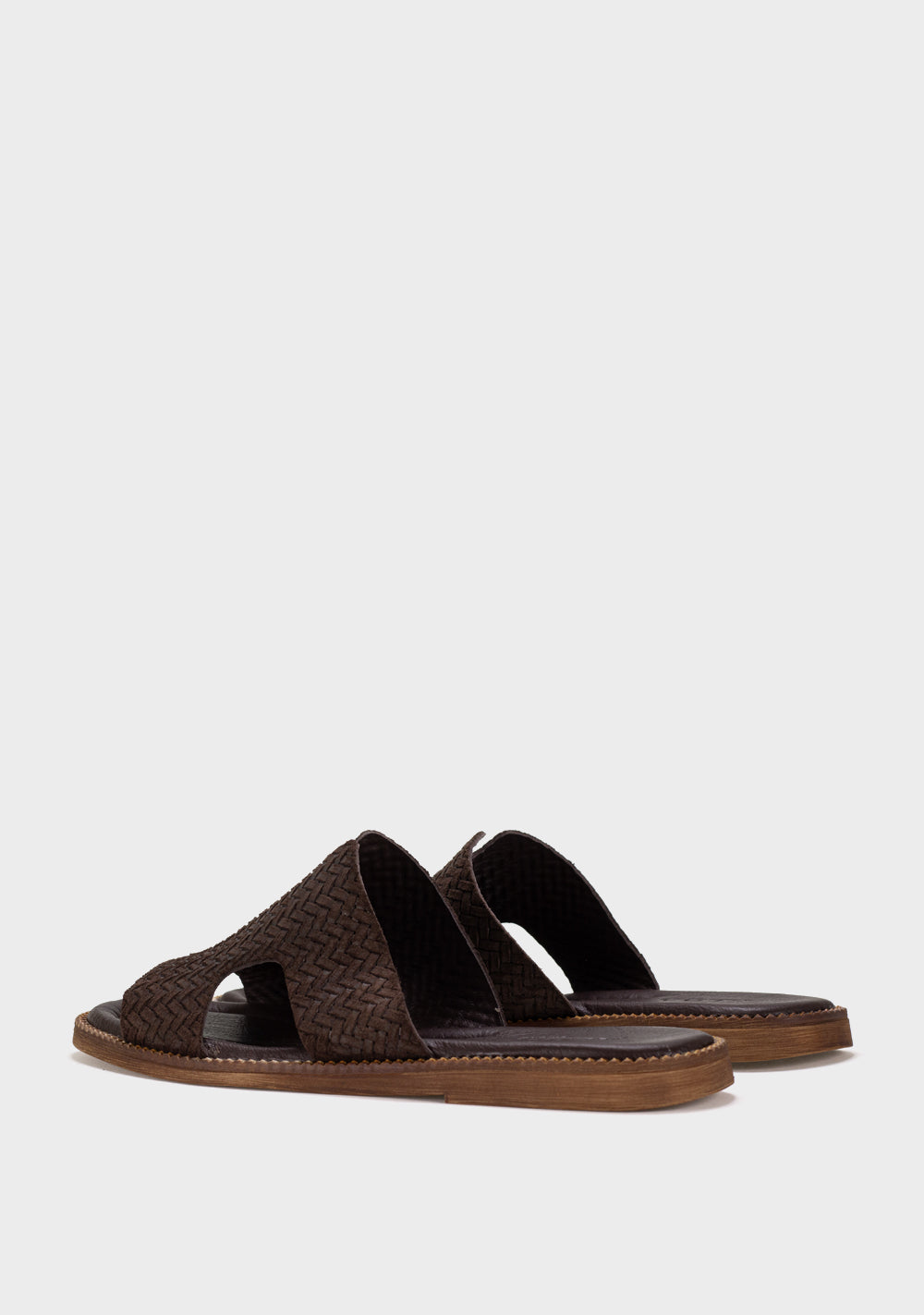 alba nera zenske kozne papuce braon