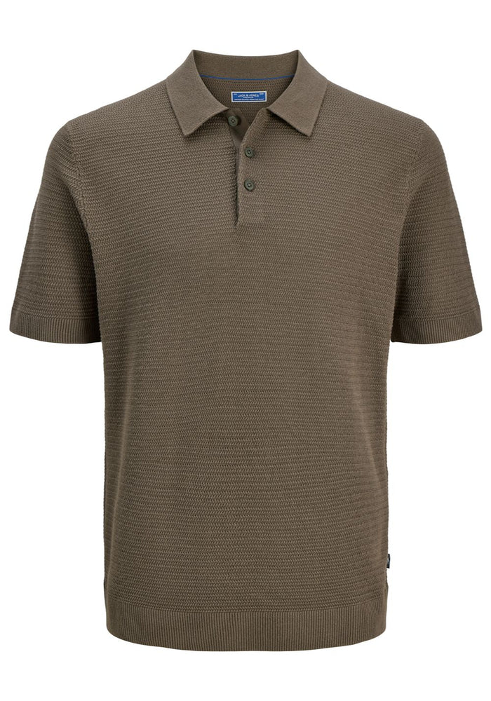 jack jones muska pletena polo majica braon