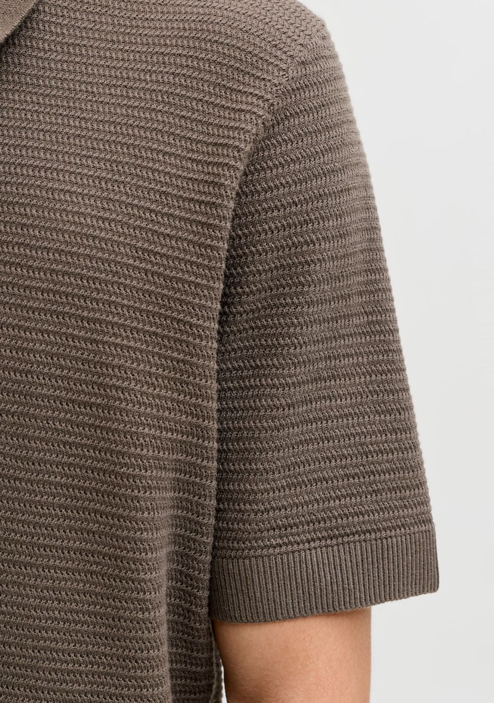 jack jones muska pletena polo majica braon