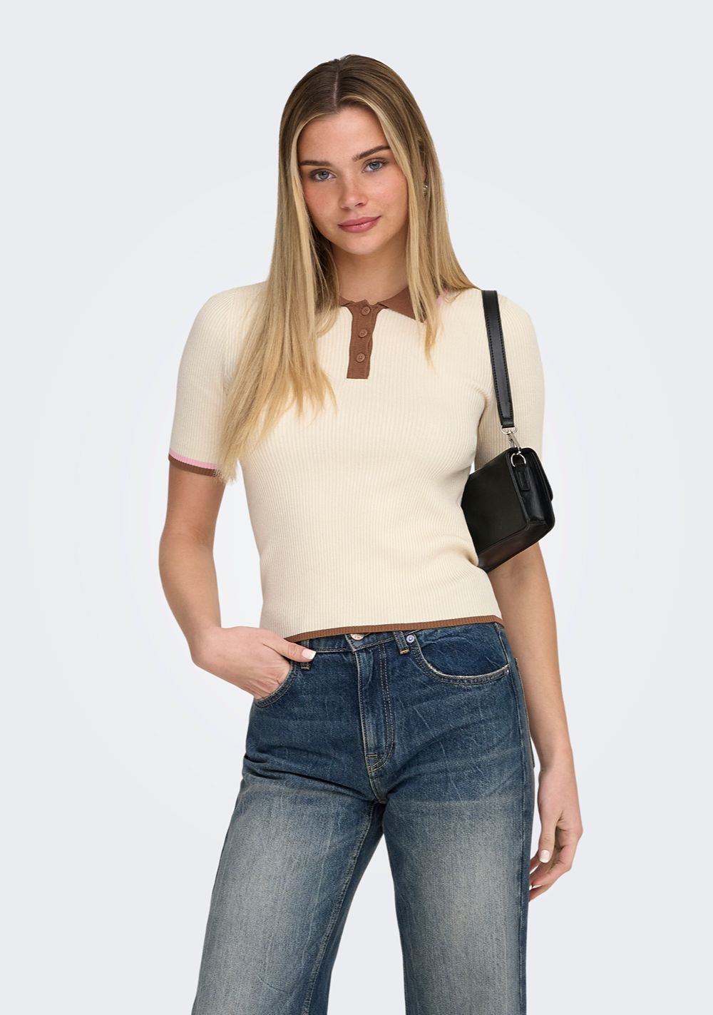 only meddi zenska pletena majica bez