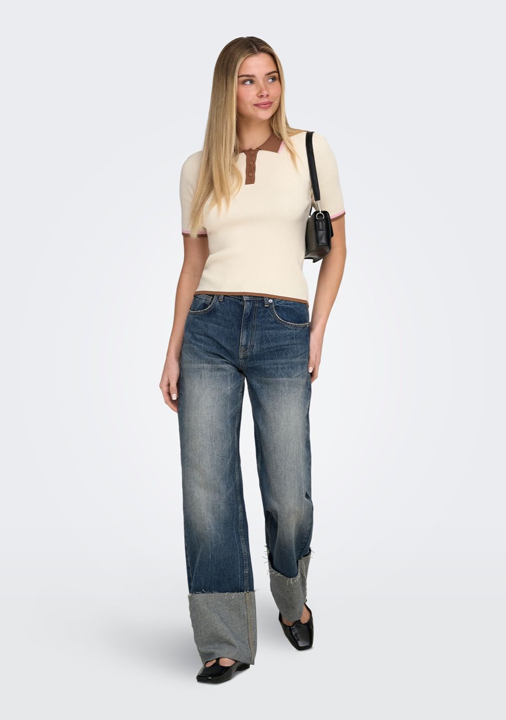 only meddi zenska pletena majica bez