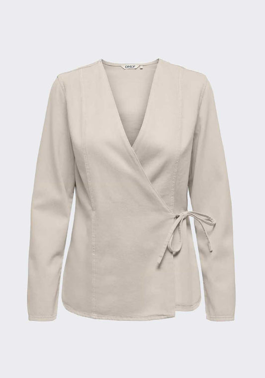 zenska bluza sa vezivanjem u struku only bez