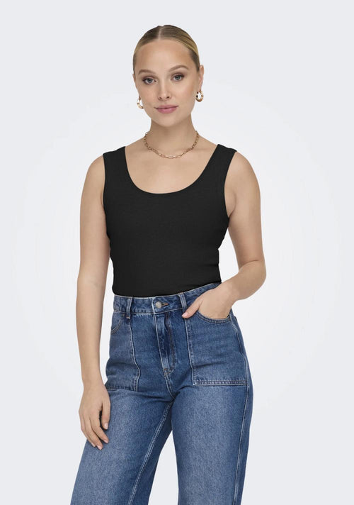 ONLY ženski uski crop top bez rukava – EASY