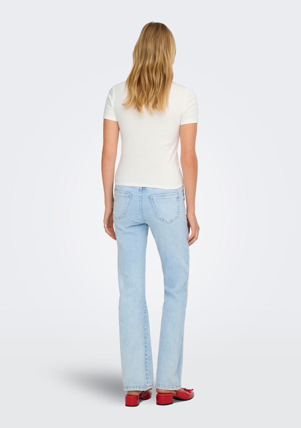 only zenska majica sa printom bela