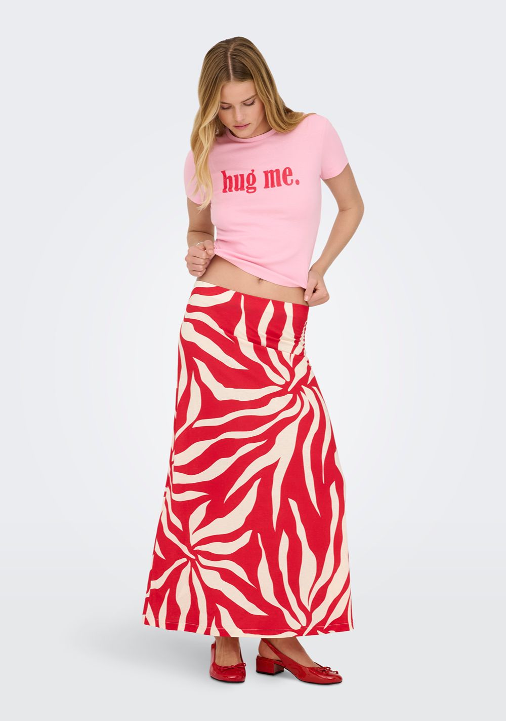 only zenska majica sa printom pink