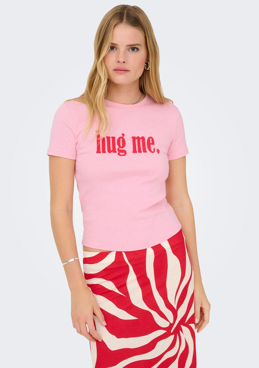 only zenska majica sa printom pink