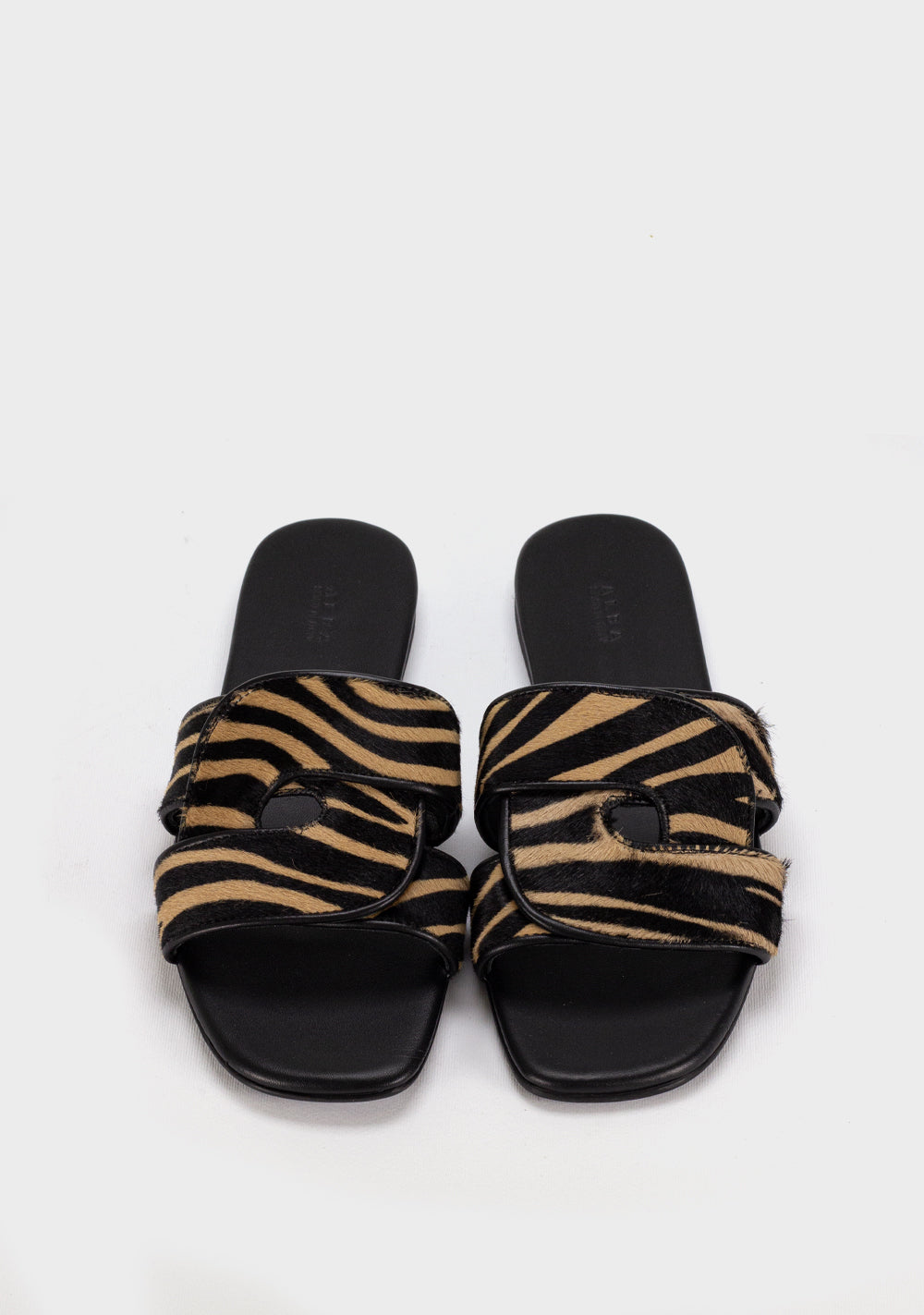 Alba Siena ženske ravne papuče od kože zebra