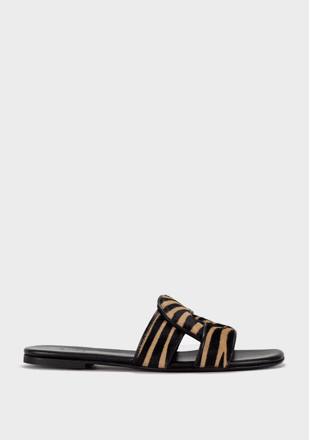 Alba Siena ženske ravne papuče od kože zebra