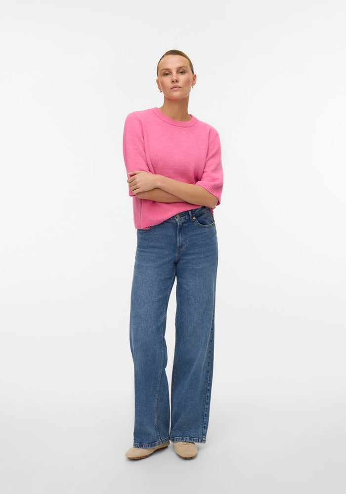Vero Moda ženski oversized džemper BOOM pink