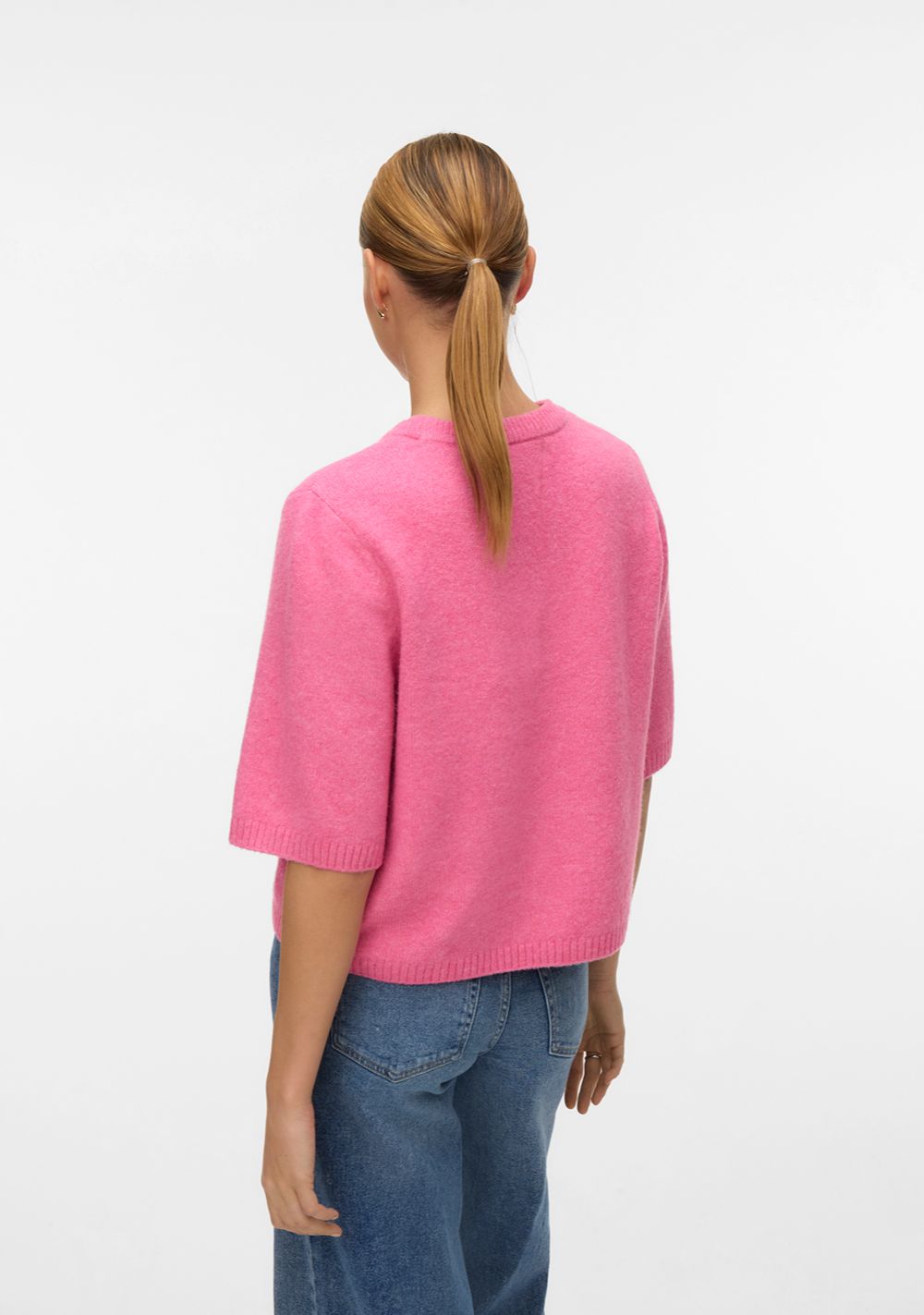 Vero Moda ženski oversized džemper BOOM pink