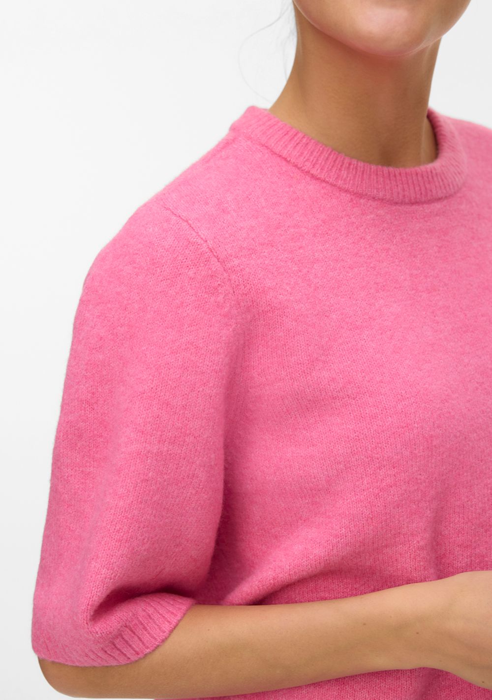 Vero Moda ženski oversized džemper BOOM pink