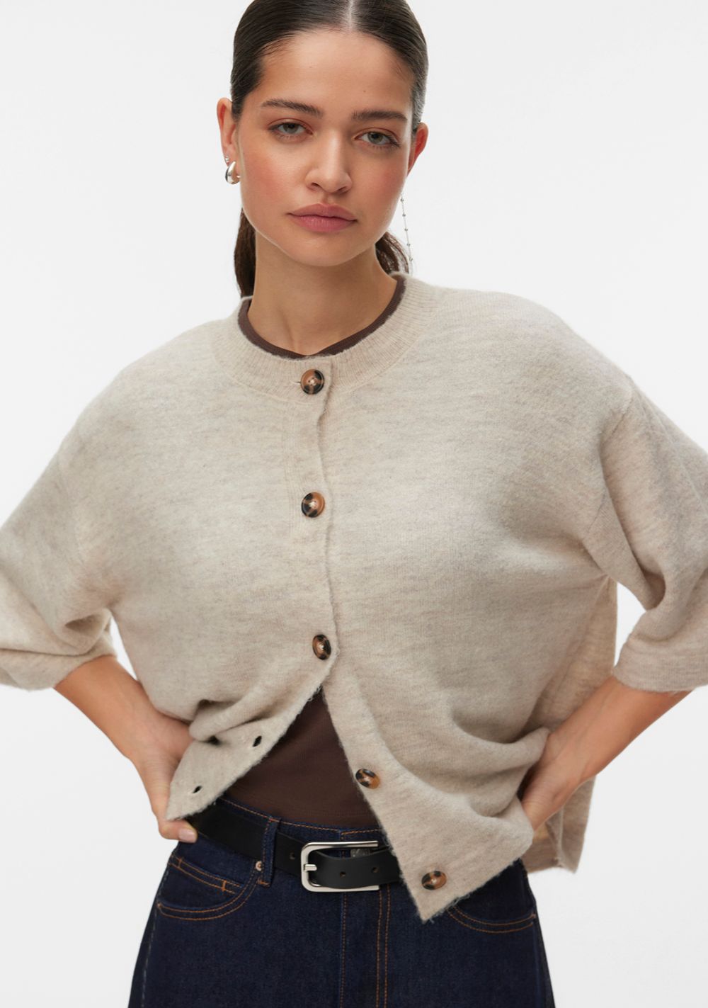 vero moda ženski kardigan na dugmad bez